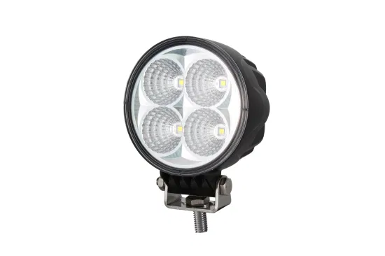 Lampe de travail LED ronde noire IP68, 4 pouces, 40W, pour véhicules d'expédition, camionnettes, pelles